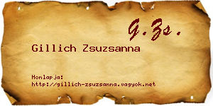 Gillich Zsuzsanna névjegykártya